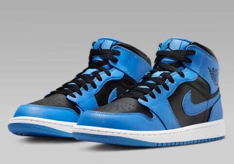 Men's Running Weapon Air Jordan 1 High Top Blue/Black Shoes 452 Men's Running Weapon Air Jordan 1 High Top Blue/Black Shoes 452